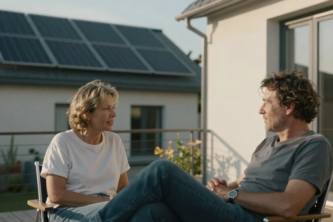Panneaux solaires sur un toit